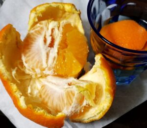 いよかんを食べながらいよかんワインを飲んだ